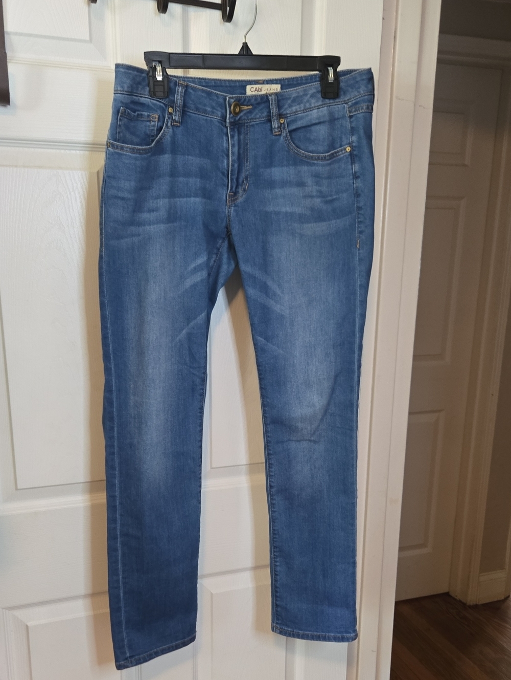 CAbi Straight Leg Women's Jeans in Medium Blue